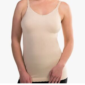 NWT Leading Lady Beige seamless cotton nursing shelf Bra 3X in beige.
